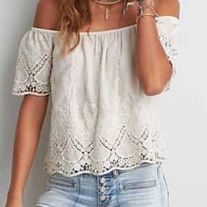 white off the shoulder top